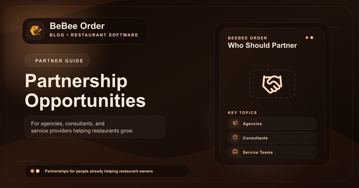အေဂျင်စီ, အကြံပေး နှင့် ဝန်ဆောင်မှုပေးသူ များအတွက် ပူးပေါင်းဆောင်ရွက်မှု အခွင့်အလမ်းများ အတွက် BeBee Order ဘလော့ပုံ